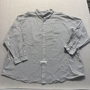 Amazon Essentials Button Down Shirt Mens 2XL Gray Stripe Excellent
